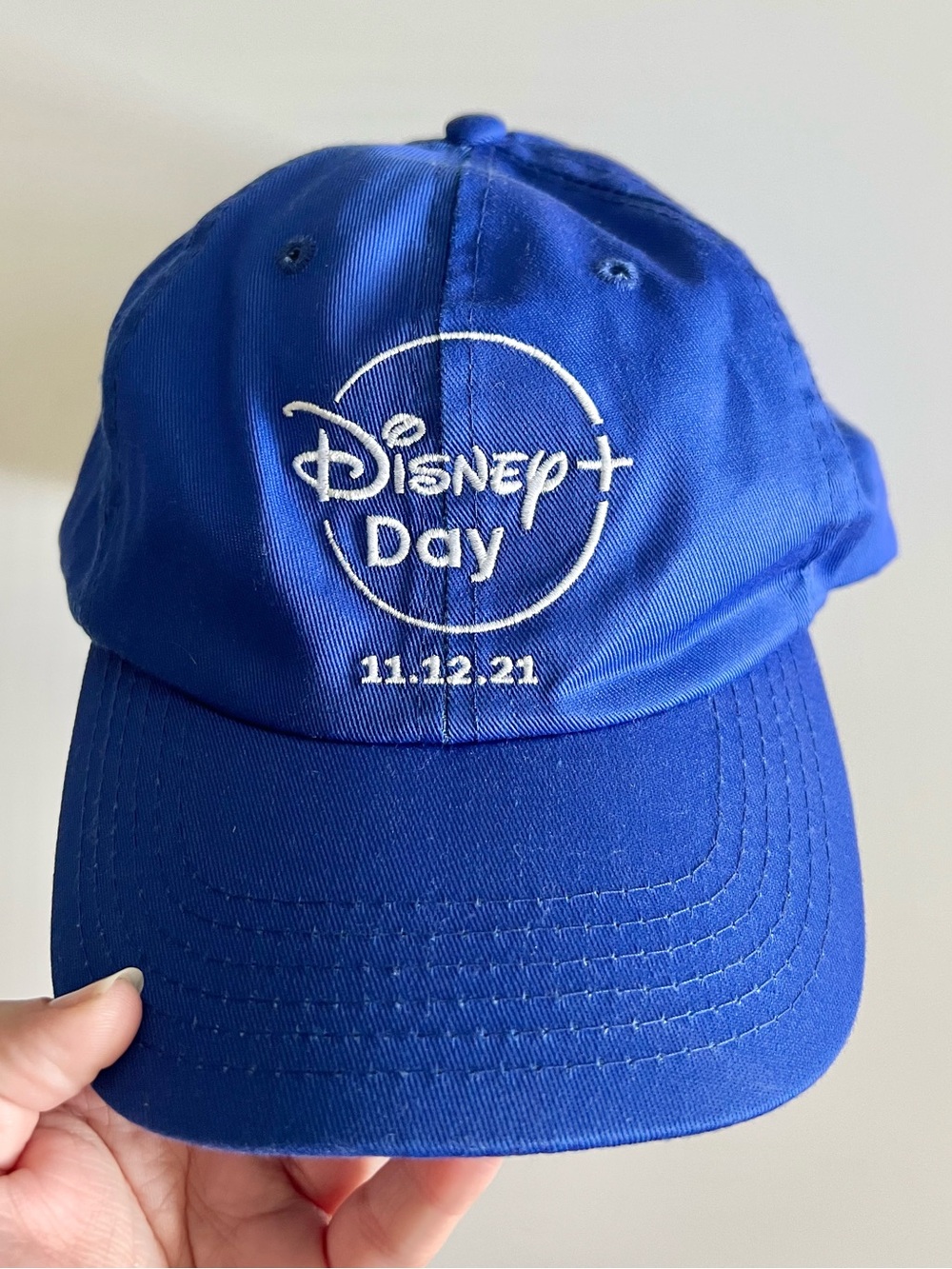 RARE Disney Disney+ Day 11.12.21 Blue Adjustable Baseball Cap Hat Disney Plus